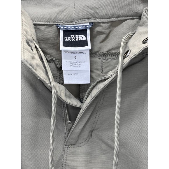 North Face Women 6 Mid Rise Khaki Athletic Casual Cropped Capri Pants - Picture 7 of 10
